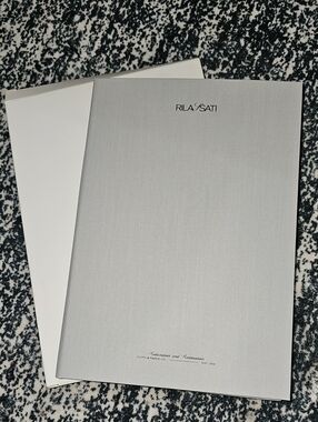 RILA SATI Silver Notebook / Folder Cloth And Paper Collab
